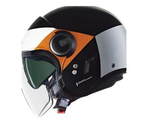 Casco Jet Nolan N21 VISOR ONIRICO 345 Nero / Bianco / Arancione Taglia:L