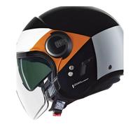 Casco Jet Nolan N21 VISOR ONIRICO 345 Nero / Bianco / Arancione Taglia:XS