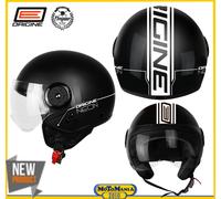 CASCO JET OMOLOGATO MOTO E SCOOTER ORIGINE NEON STREET NERO TG XL 61 cm