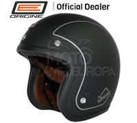Casco Jet Open Face Origine Primo Life Black Matt Visiera A Bolla- Bubble Visor