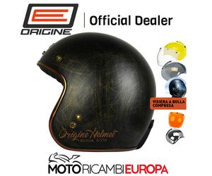Casco Jet Origine Primo Grafica Scelta vintage retro custom Visiera bolla a scel