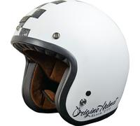 Casco jet Origine Primo Scacco Nero Opaco Bianco