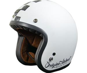 Casco jet Origine Primo Scacco Nero Opaco Bianco XL