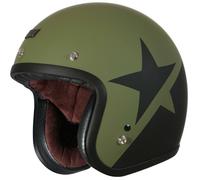 Casco jet Origine Primo Star Green Army Black Verde Nero Opaco Taglia Size S