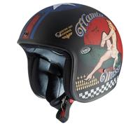 Premier Helmets Classic Pin Up Open Face Helmet Bianco M