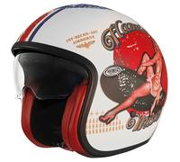 Premier Helmets 23 Vintage Pin Up8 Bm 22.06 Open Face Helmet Rosso,Bianco XL