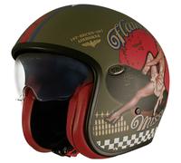 Casco Jet Premier VINTAGE PIN UP MILITARY BM Taglia:S
