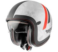 casco jet premier vintage platinum dr do92bm - grigio / nero / rosso L
