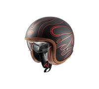 Casco jet Premier Vintage Platinum ED. CARBON FR RED CHROMED BM 22.06 in carbonio Nero Rosso opaco 3XL