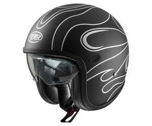 Casco Jet Premier VINTAGE PLATINUM ED. CARBON FR SILVER CHROMED BM Taglia:M