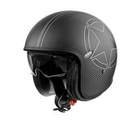 Casco jet Premier VINTAGE STAR CARBON BM 22.06 in carbonio Nero M