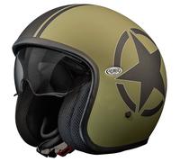 Casco jet Premier VINTAGE STAR MILITARY BM 22.06 in fibra Verde militare XS