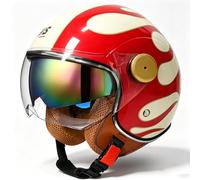 Casco jet Retrò per Moto con Doppia Visiera ECE