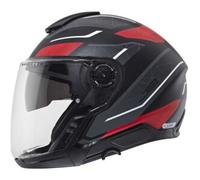 Schuberth J2 Sigma Casco Jet, nero-grigio-rosso, taglia 53 per maschi