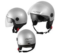 Casco Jet Scooter Moto ECE 22-06 Doppia Visiera Parasole A-PRO