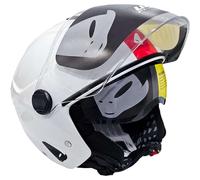 CASCO JET SCOOTER UFO NEXIE CON VISIERINO OMO. ECE 22-06 HELMET BIANCO ROSSO