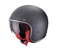 Scorpion Belfast Evo Carbon Casco Jet, nero-rosso, taglia XS 54 55 per maschi