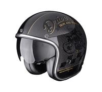 Casco Jet Scorpion Belfast Evo Carbon Zippy Nero Oro In Carbonio XS