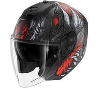 Casco Jet Shark Rs Jet Carbon Shaytan Nero Opaco Rosso Antracite XL