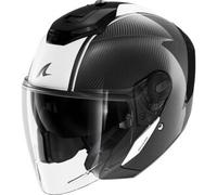 Casco Jet Shark RS JET CARBON BLANK Carbon White Black Taglia:S