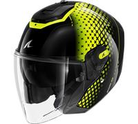 Shark RS Jet Stride, casco jet L male Nero/Giallo Fluo