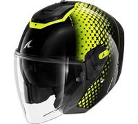 Casco Jet Shark Rs Jet Stride Nero Giallo Silver M