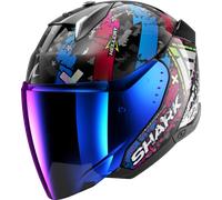 Shark Skwal i3 Jet Hellcat Casco Jet, nero-bianco-blu, taglia XL per maschi
