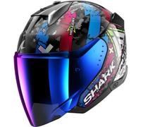 Shark Skwal i3 Jet Hellcat Casco Jet, nero-bianco-blu, taglia S per maschi