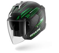 Shark Casco Jet Skwal I3 Light-Blur Nero Verde Bianco Opaco S