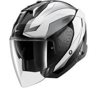 SHARK Casco Jet Skwal i3 Mekarium Nero/Chrom/Bianco XS