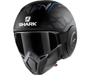 Casco jet Shark Street Drak Hurok Nero Opaco Blue M