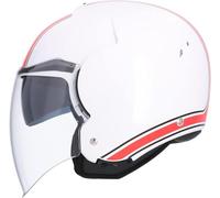 Casco Jet Shiro Modello Tokyo SH-64 Master Bianco/Rosso Taglia XS (53/54)