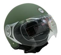 CASCO JET SIRIO MATT MOTO SCOOTER OMOLOGATO ECE VISIERA REMOVIBILE (VERDE tg.S)