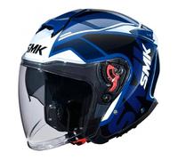 casco jet smk gtj tourer - blu / bianco S