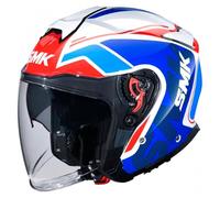 casco jet smk gtj tourer - rosso / blu / bianco XS