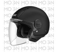 Casco Jet SMK Laminar Nero Opaco Moto Scooter ECE 22.06 EIRT Visiera Lunga