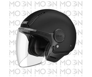 Casco Jet SMK Laminar Nero Opaco Moto Scooter ECE 22.06 EIRT Visiera Lunga