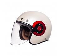 Casco Jet SMK RETRO Bianco Rosso M