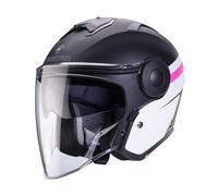 CASCO JET SOHO ZEPHYR MATT BLACK WHITE FUCHSIA | CABERG | MotoCharlie