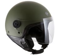 Casco jet Tucano el Jettin Verde Airborne Opaco ultra leggero omologato ECE 2206