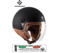 Tucano Urbano casco jet El'Jettin 6.0 Nero opaco ECE 22.06 Policarbonato Unisex Taglia M