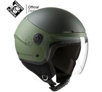 Casco jet tucano urbano el pop verde airborne per moto scooter ECE 22.06