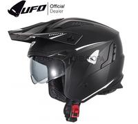 Casco Jet Ufo Sheratan Nero Bianco Per Scooter ECE 22.06