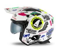 casco jet ufo sheratan stickers - bianco XL