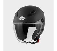 Casco Jet uomo donna ideale per Moto Scooter Omologato ECE 22.06 Visiera Antigraffio, Chiusura Micrometrica e Interni Removibili Lavabili (Nero opaco, XS)