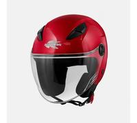 Casco Jet uomo donna ideale per Moto Scooter Omologato ECE 22.06 Visiera Antigraffio, Chiusura Micrometrica e Interni Removibili Lavabili (Bordeaux lucido, S)