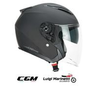 Casco jet viaggio d/jet CGM DNA 136A Nero Opaco Doppia Visiera M 57-58