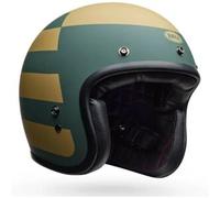 Casco Jet Vintage Bell Custom 500 2025 Parlor Smeraldo Oro Verde Opaco L