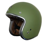 CASCO JET VINTAGE ORIGINE PRIMO ARMY GREEN MATT CUSTOM HARLEY SCRAMBLER CAFE XS