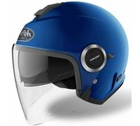 Casco jet visiera lunga visierino da sole Airoh Helios Blu opaco Tgl MC